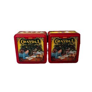 Vintage 1992 Crayola Collectible Holiday Tins -Empty